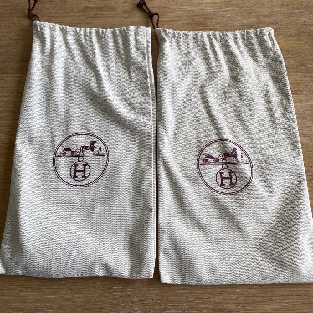 Hermès shoe dust bags